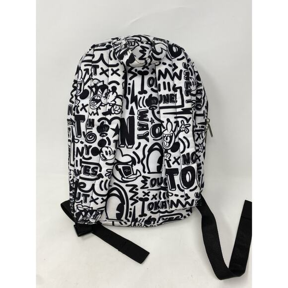 Disney Loungefly Mickey Mouse Backpack Graffiti Style Black/White Song Tune main image 7